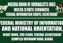 NUJ Delta Council Makes Bold Statement with Federal Information Chapel Signboard Commissioning