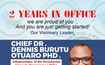 Imaghodor Celebrates Otuaro’s Two Years of Transformative Leadership at PAP, Expresses Confidence in Greater Milestones Ahead